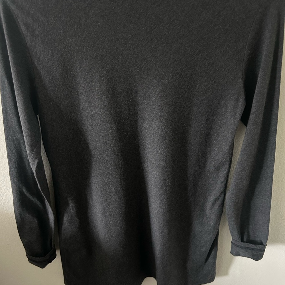 Chic Dark Gray Long Sleeve Top